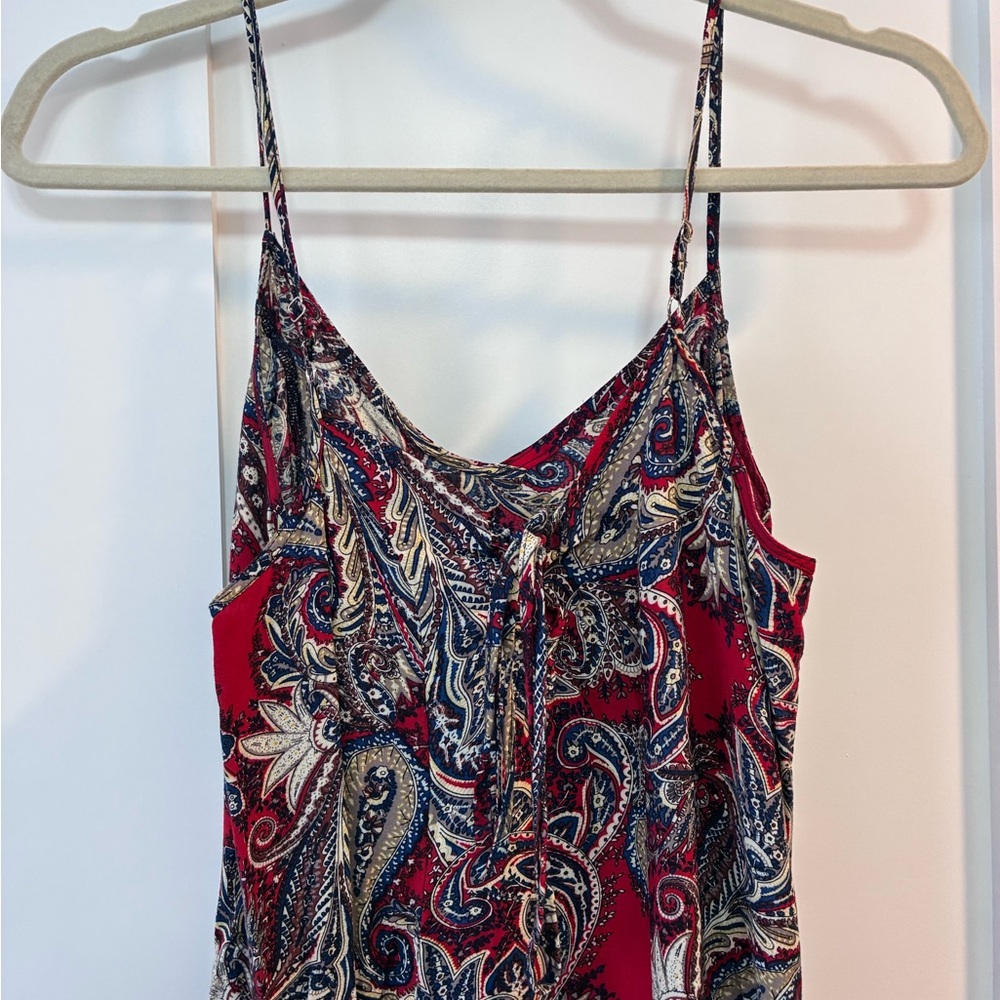 Jachs Red and Blue Paisley Fabric